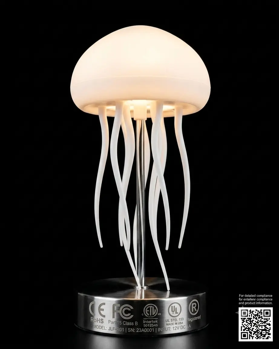 RGB Jellyfish LED Night Light | USB Rechargeable Decorative