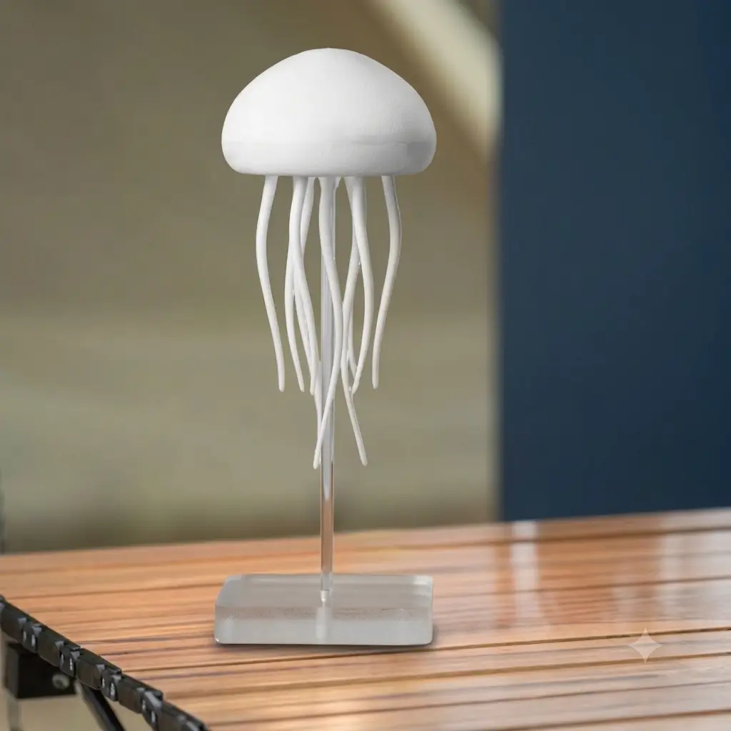 RGB Jellyfish LED Night Light – USB Rechargeable Decorative Table Lamp - Image 6