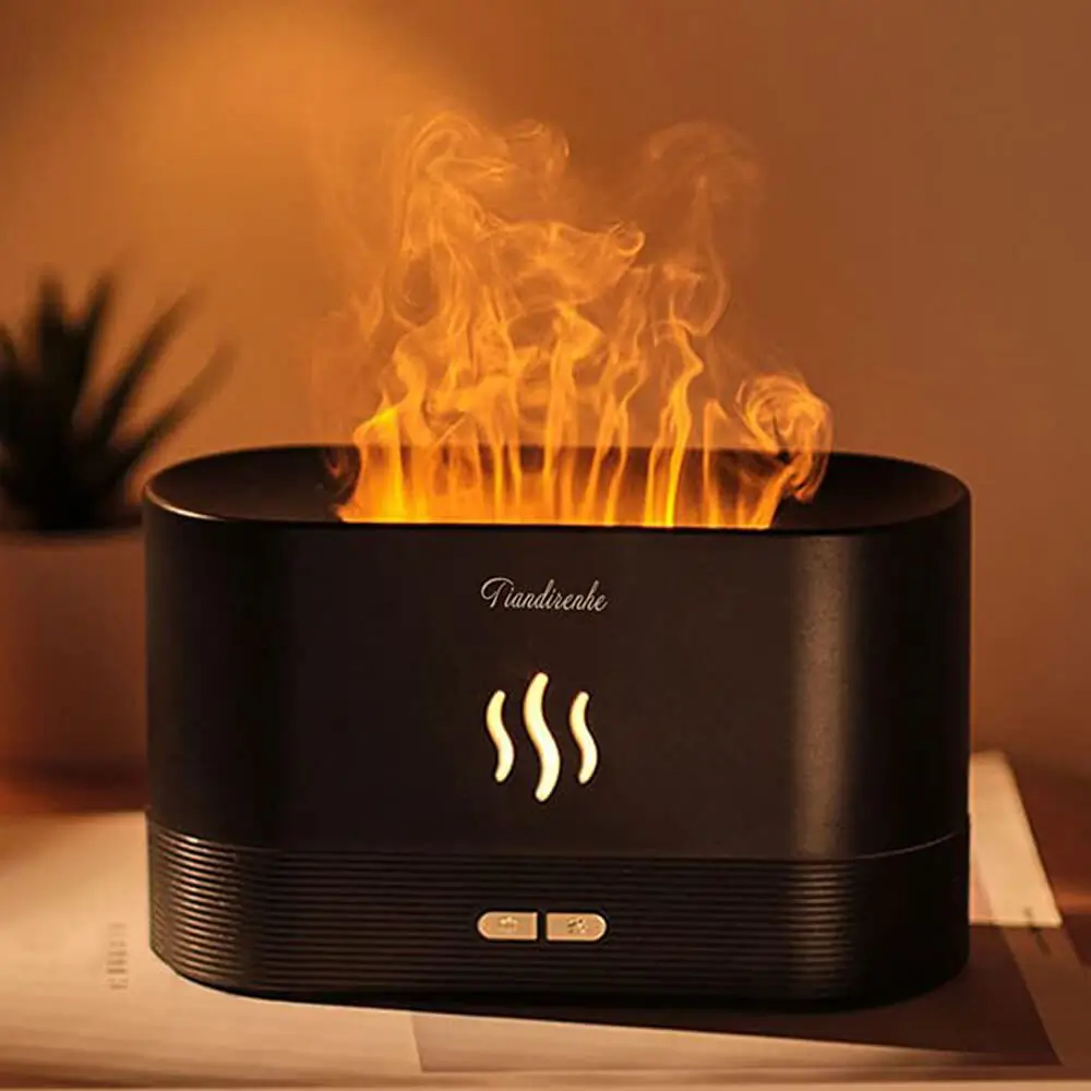 Flame Aroma Diffuser & Humidifier with LED fire effect